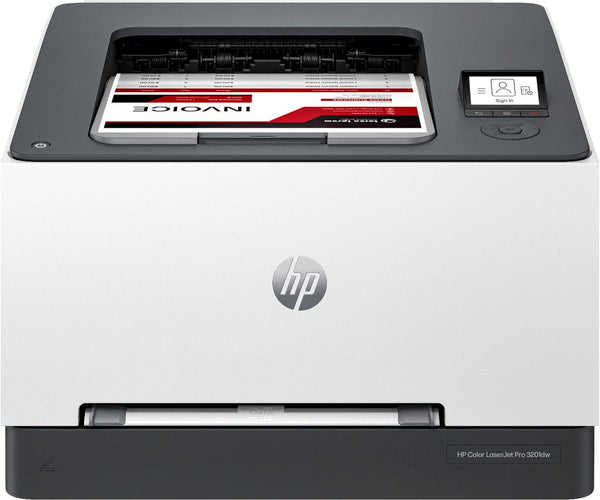 HP – LaserJet Pro 3201dw Wireless Color Laser Printer – White & Slate
