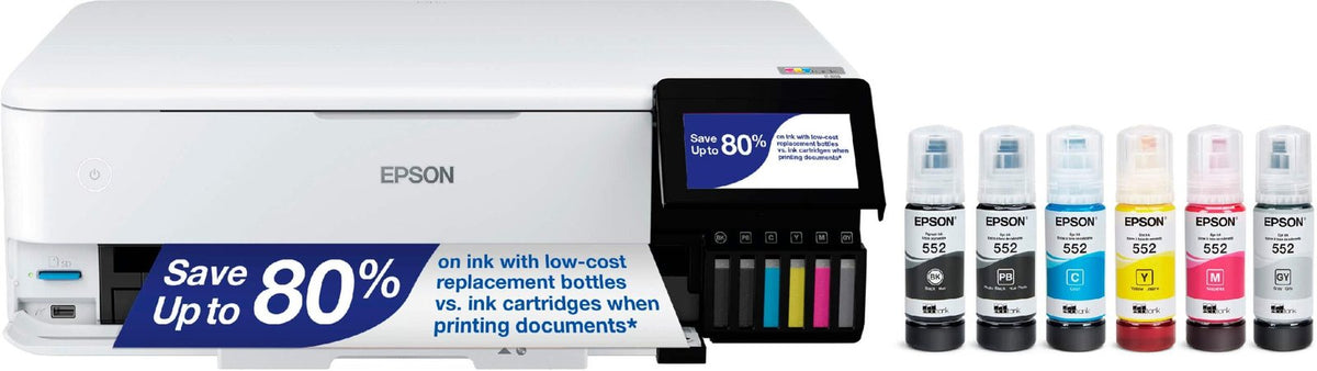 Epson – EcoTank Photo ET-8550 All-in-One Wide-format Supertank Printer – White