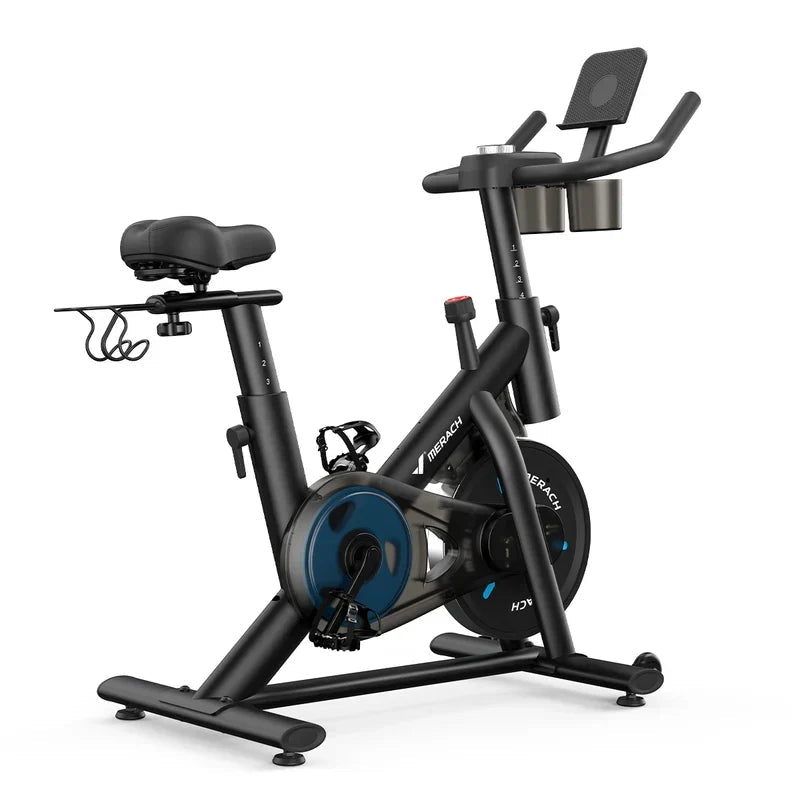 MERACH S26 Magnetic Exercise Home Stationary Bike with Free App Quiet Indoor Cycling Bike with 300lbs Weight Capacity.