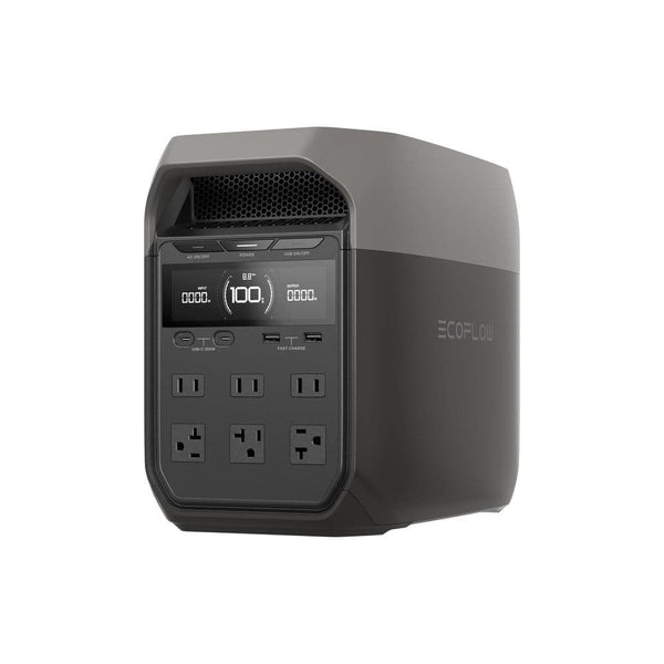 EcoFlow 1800-Watt DELTA 3 Portable LFP Power Station, 1024Wh Battery Generator, Push-Button Start, Home Backup, RVs.