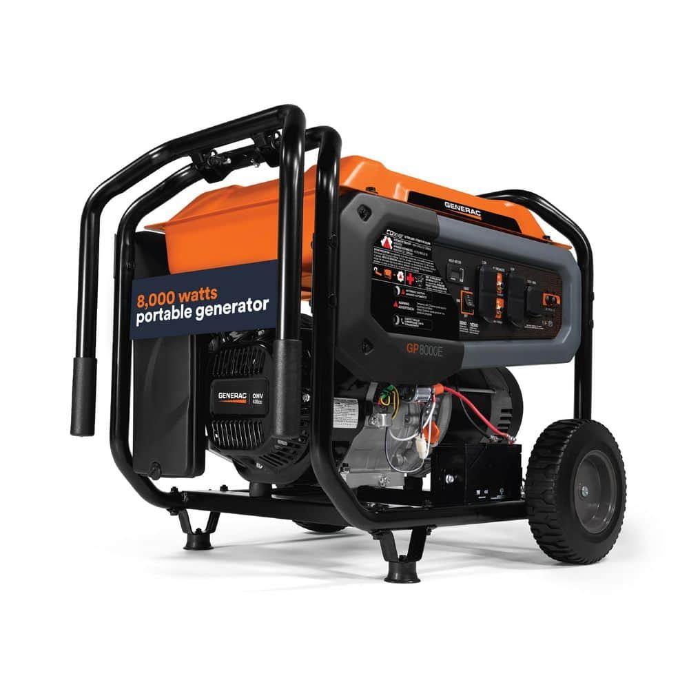 Generac 10000 / 8000-Watt Electric Switch Gasoline Portable Generator-Cosense w/ 3 ft. Adapter Cord 81541