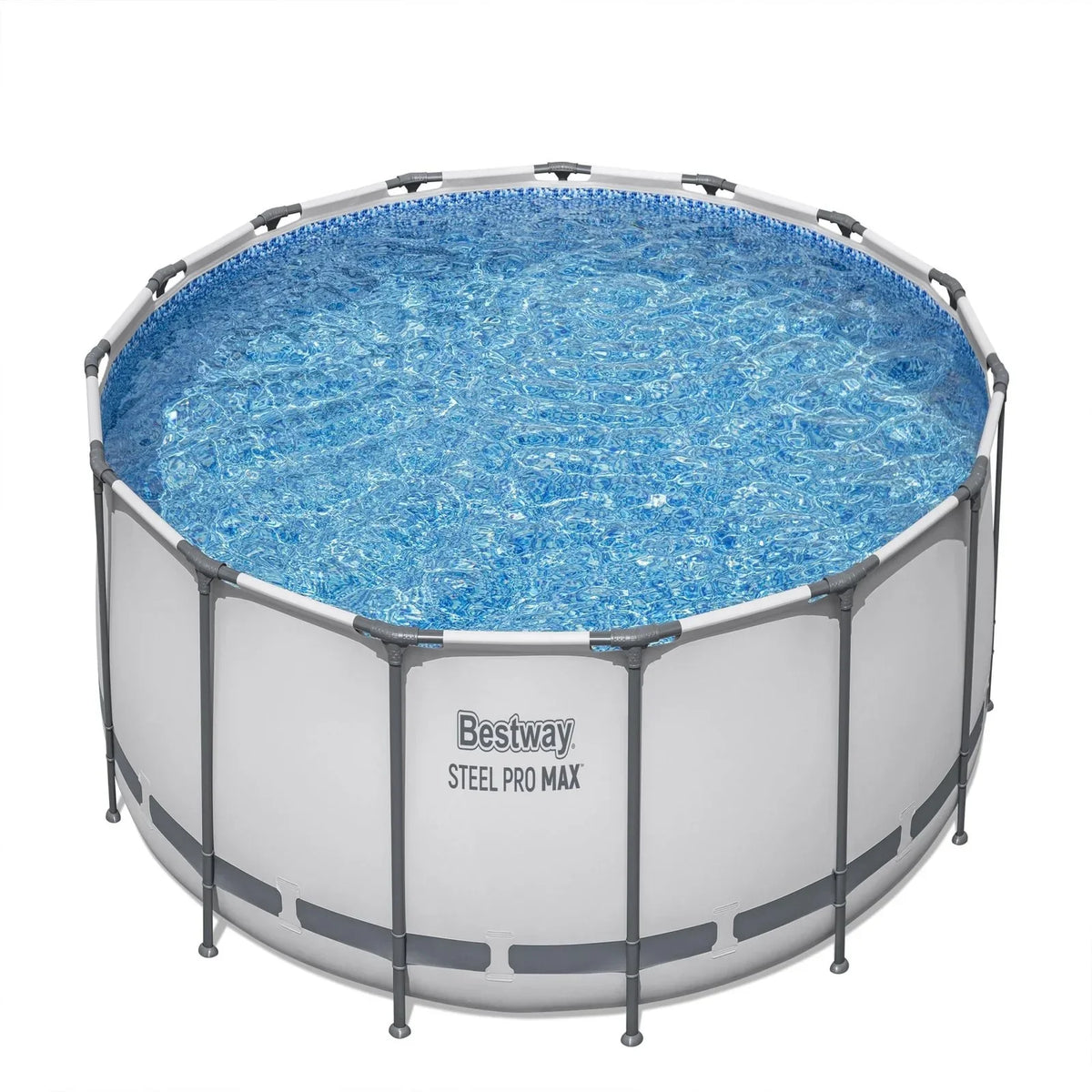 Bestway Steel Pro MAX 10 Foot x 30 Inch Round Metal Frame Above Ground Outdoor Backyard Swimming Pool Set with 330 GPH.