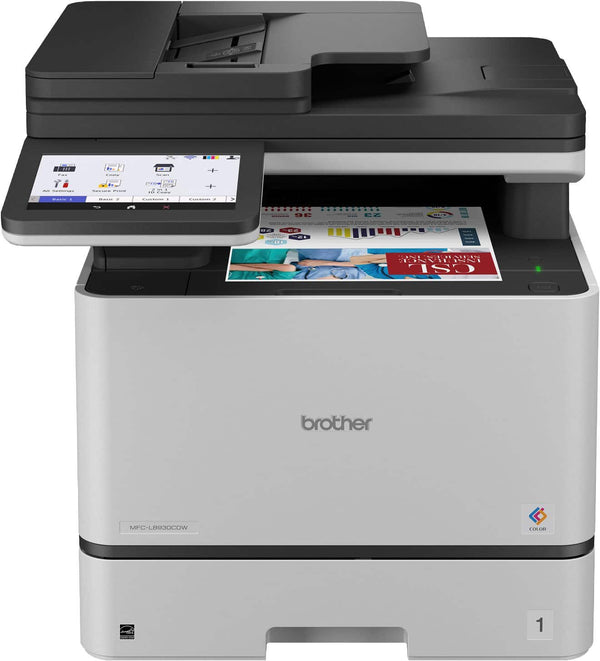 Brother – MFC-L8930CDW Color Laser All-in-One Printer with Duplex Print, Scan, Copy and Low-Cost Printing – White