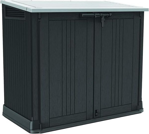 Keter Store-It-Out Prime 4.3 x 3.7 ft. Outdoor Resin Storage Shed with Easy Lift Hinges, Perfect for Yard Tools, Pool.