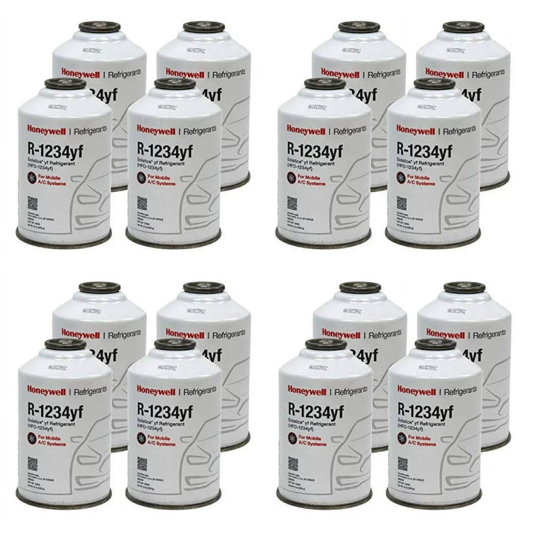 Honeywell R-1234yf Refrigerant – 16 Cans (8oz Each), Genuine