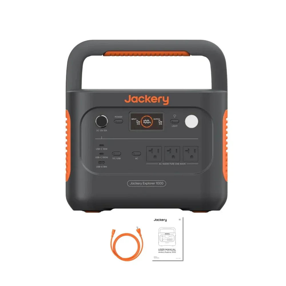 Jackery Explorer 1000 v2 Portable Power Station | 1070Wh | 1500W | 400W Solar Input