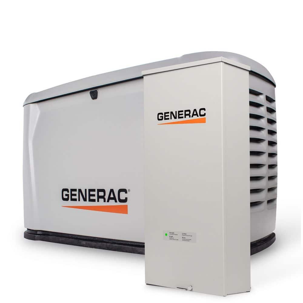 Generac 26kW Air-Cooled Auto Start Natural Gas or Propane Whole House Generator and 200 Amp Transfer Switch w/ Smart.