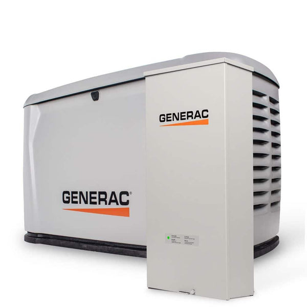 Generac 26kW Air-Cooled Auto Start Natural Gas or Propane Whole House Generator and 200 Amp Transfer Switch w/ Smart.