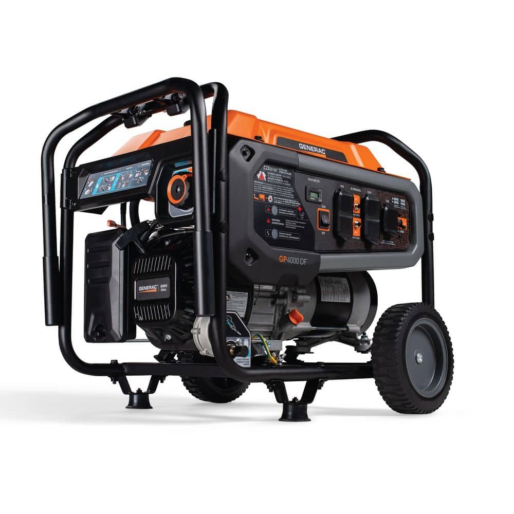 Generac 5000 / 4000-Watt Dual Fuel Recoil Start Gasoline / Propane Powered Portable Generator-GP4000 DF 81552