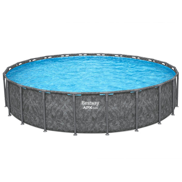 Bestway APX 365 22'x52" Round Above Ground Swimming Pool Set with Pump and Ladder