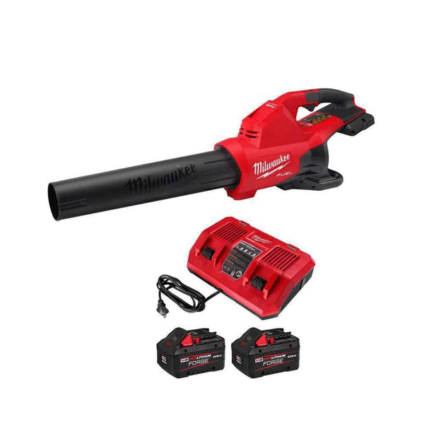 Milwaukee M18 FUEL Dual Battery 145 MPH 600 CFM 18V Brushless Cordless Battery Powered Blower w/(2) 8.0 Ah FORGE.