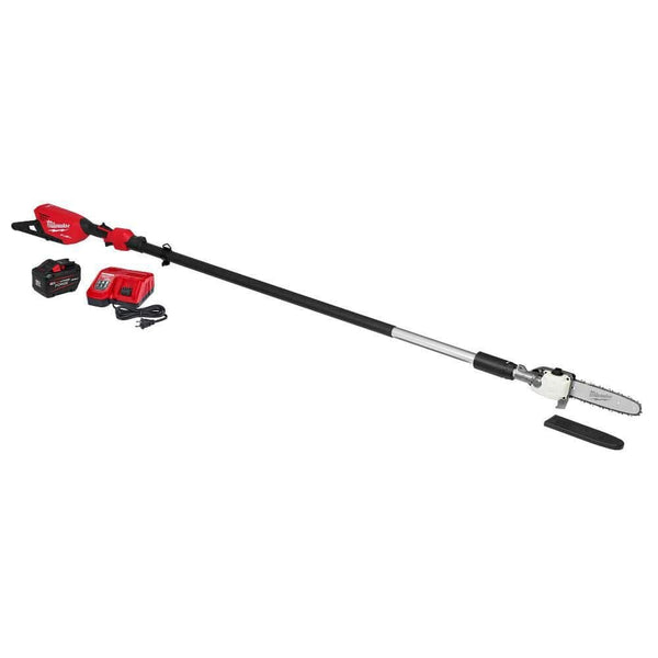 Milwaukee M18 FUEL 10 in. 18V Lithium-Ion Brushless Electric Cordless Telescoping Pole Saw Kit w/12.0 Ah Battery and.