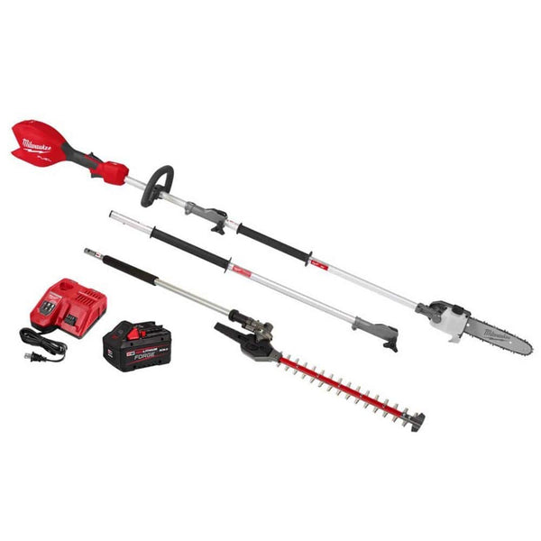 Milwaukee M18 FUEL 18V 10 in. Brushless Cordless Battery Powered QUIK-LOK Pole Saw 8.0 Ah FORGE Kit w/ Articulating.