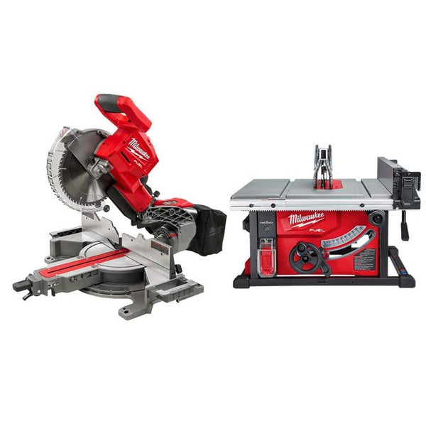 Milwaukee M18 FUEL 18V Lithium-Ion Brushless 10 in. Cordless Dual Bevel Sliding Compound Miter Saw with 8-1/4 in. Table.